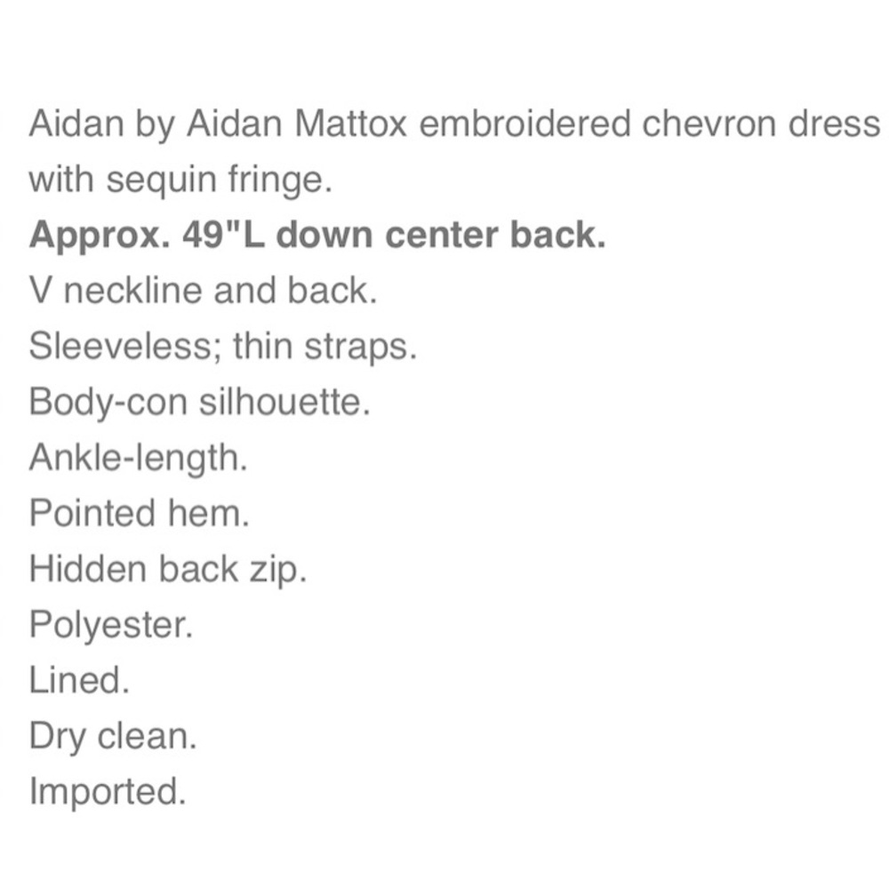 Aidan Mattox Sequin Fringe Vneck Embroidered Dress - image 4